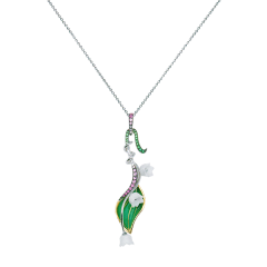 Pendant Clochettes SM WG YG Diamond-42cm